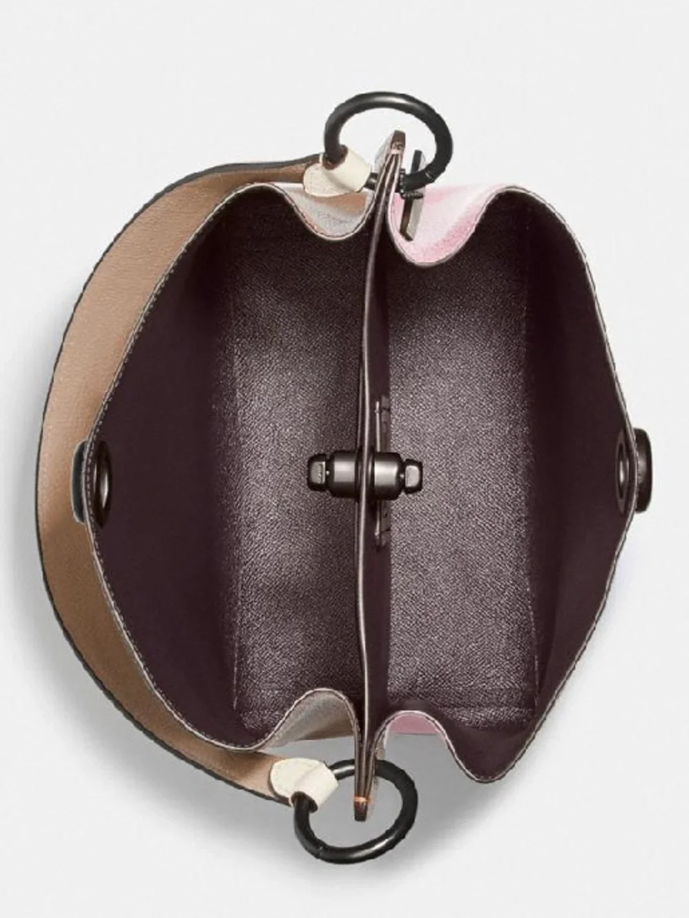 Coach  Charlie Bucket Colorblock‎ Pink Leather Shoulder Bag - Structured Tote